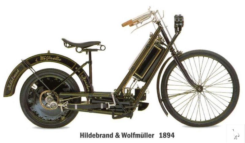 Modelo de 1894 de la primera marca de motos